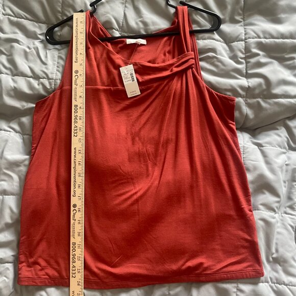 NWT Maurices Asymmetrical Burnt Orange Tank Top Size XL - Picture 7 of 7